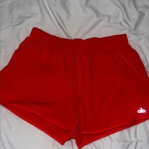 ALO running/yoga shorts in red. Size small.